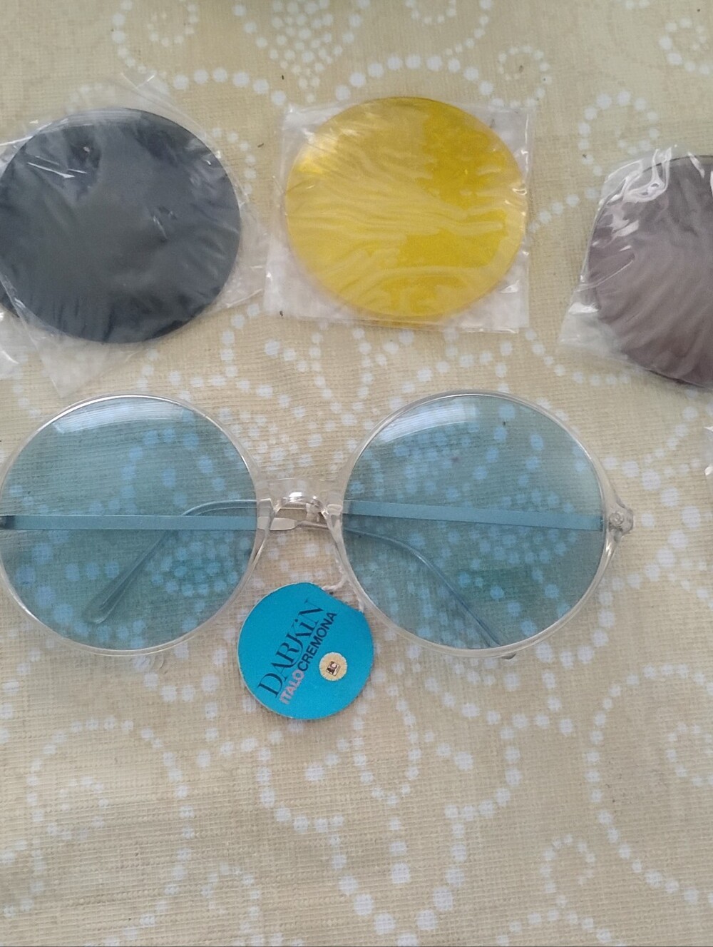 Rare Find VINTAGE DARKIN ITALO SUNGLASS KIT WITH INTERCHANGEABLE PLASTIC LENSES